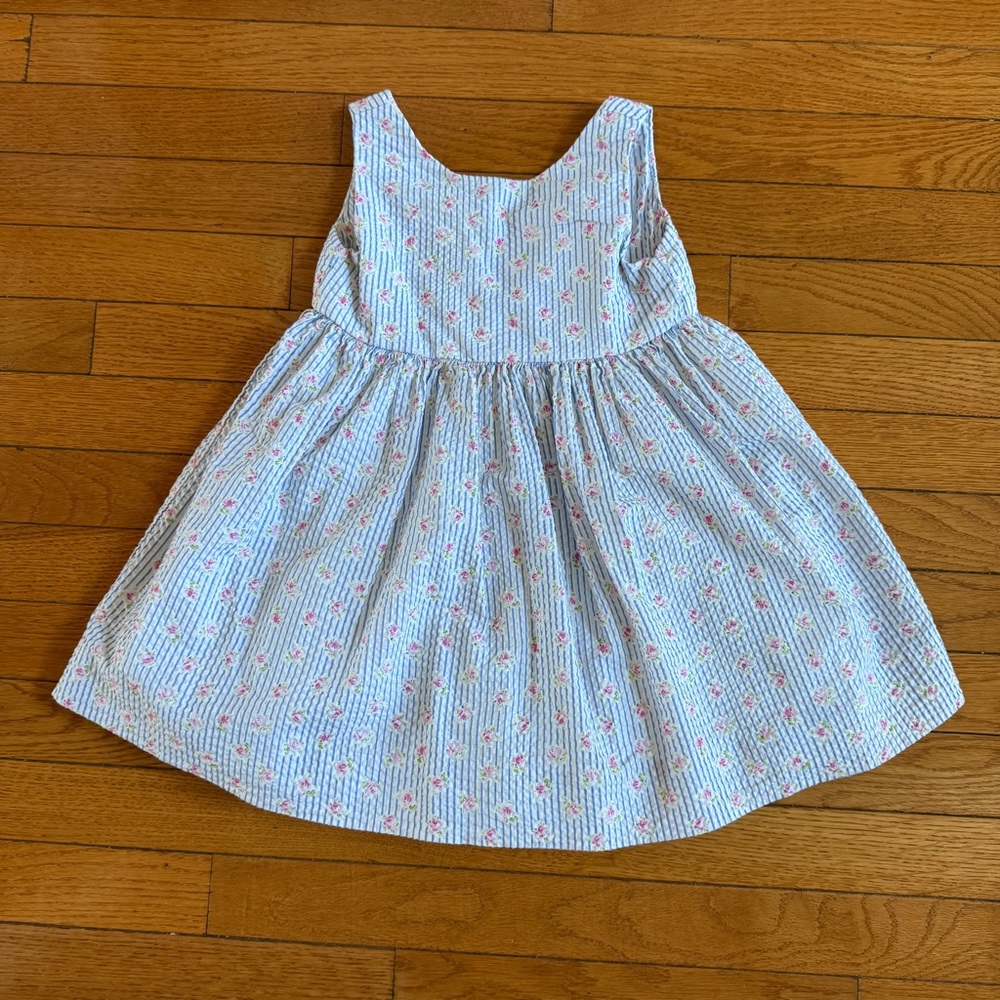 Ralph Lauren Blue and Pink Striped Kids Dress